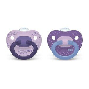 NUK Pacifier 18-36 M Orthodontic Silicone 2 Pack Baby Girl BPA Free Dishwasher